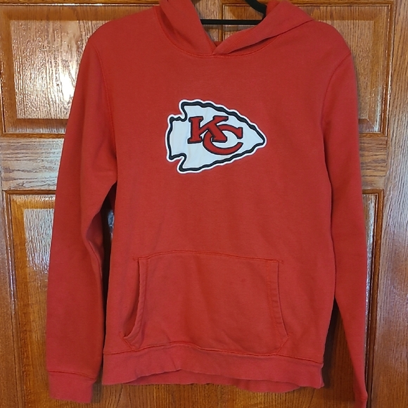 PINK Victoria's Secret Tops - PINK Victoria's Secret Red Kansas City Chiefs Athletic Hoodie Size Large